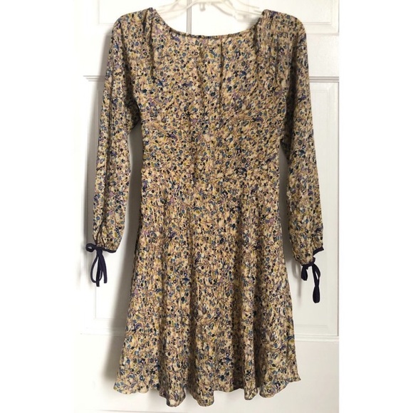 Floral Side Tie Peasant Dress - Picture 9 of 15